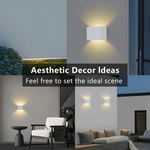 Brilagi - LED vonkajšie nástenné svietidlo DONNANI LED/5W/230V 10 cm biela IP44