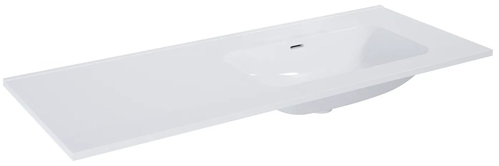 Elita Skappa, nábytkové umývadlo bez otvoru (80+40)x46x2 cm, pravé, biela lesklá, ELT-146037