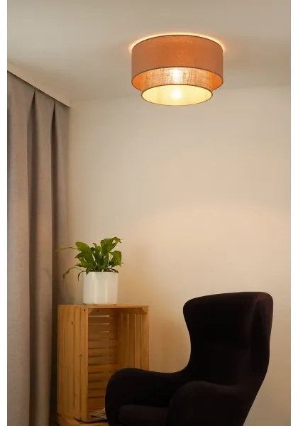 Duolla - Stropné svietidlo BOHO 1xE27/15W/230V pr. 45 cm béžová/hnedá