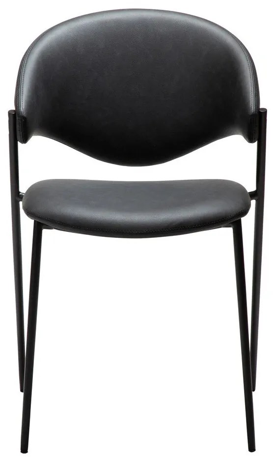 Čierna jedálenská stolička z imitácie kože Zone – DAN-FORM Denmark