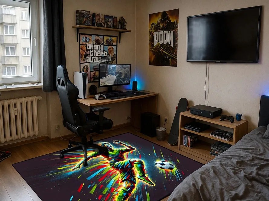 TZ Dizajnový koberec Futbal Rozmer: 120x170 cm