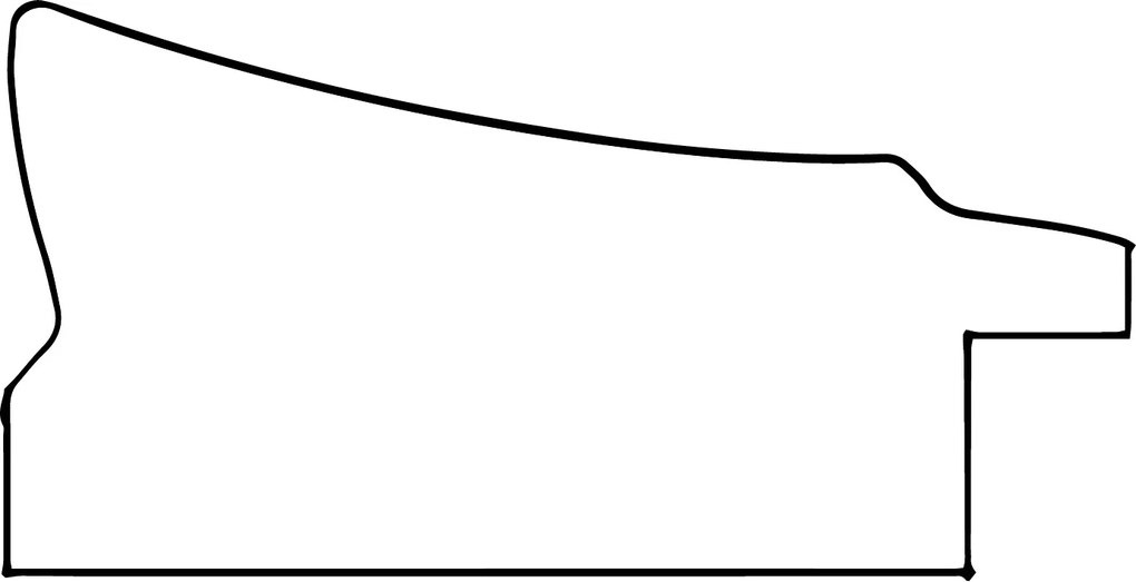 DANTIK - Zrkadlo v rámu, rozmer s rámom 50x100 cm z lišty ANDRÉ veľká biela (3155)