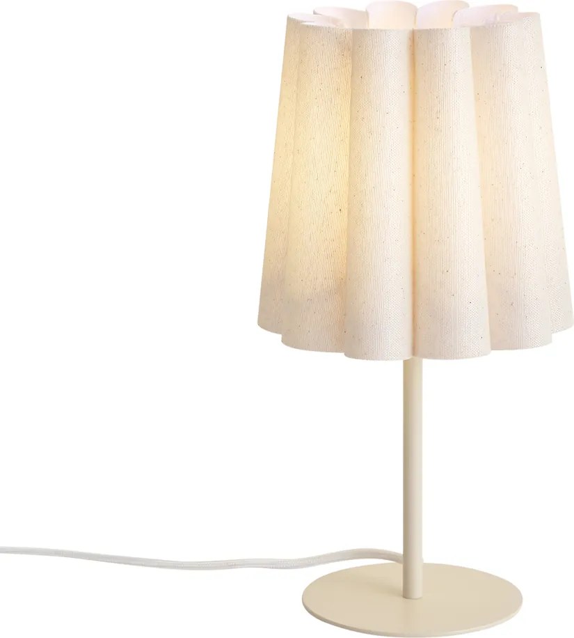 Japandi stolná lampa béžová s látkovým tienidlom 35 cm - Jenni