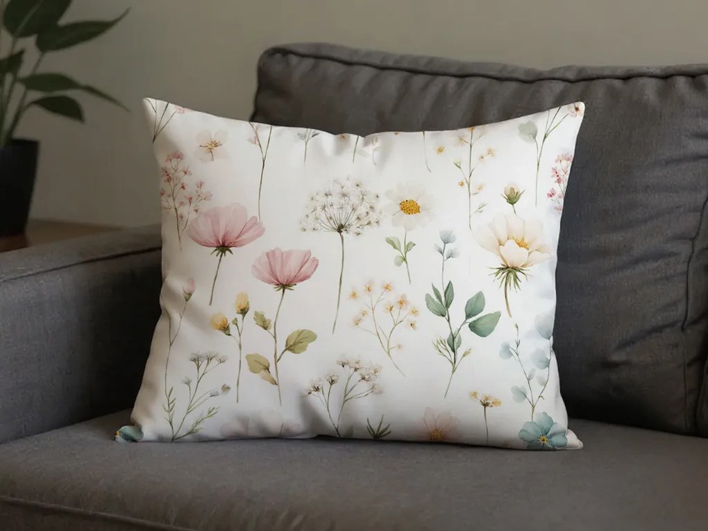 Polybavlnená obliečka na vankúš PETALUNE POLY 50x70 cm, krémová