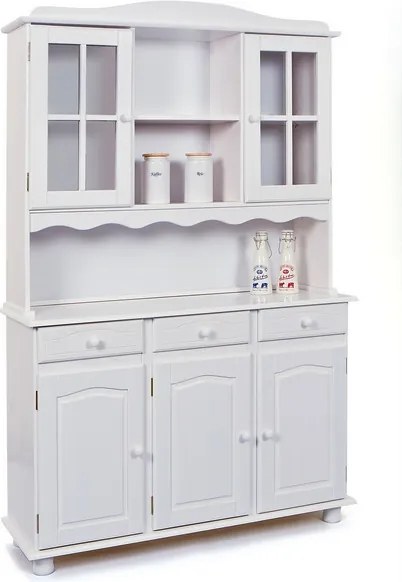 Široká vitrína In-Siena, bielena borovica