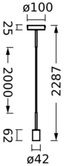 Osram - Napájací kábel PENDULUM NEEDLE 1xE27/15W/230V