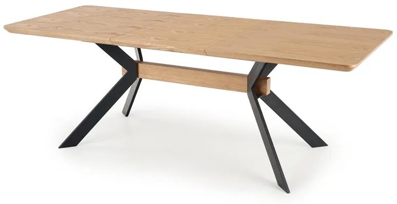 ROZKLADACÍ JEDÁLENSKÝ STÔL RODAN PRÍRODNÝ DUB + ČIERNY 160 - 220 cm