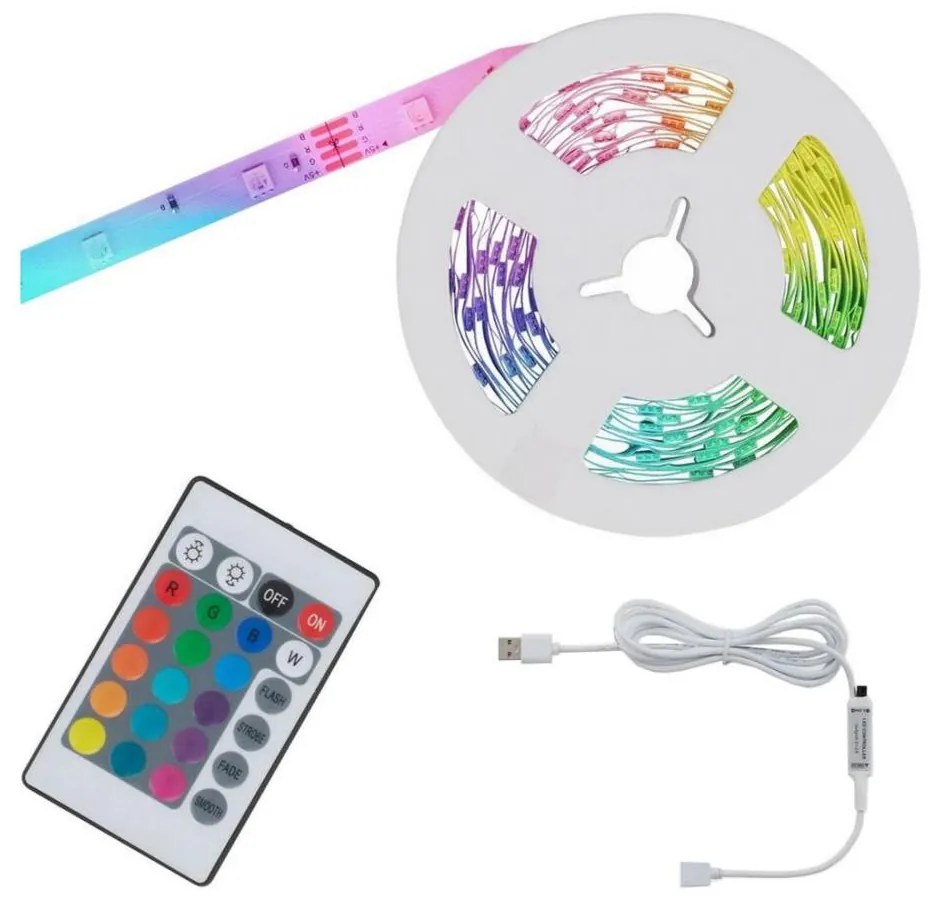 Brilo - LED RGB Stmievateľný pásik 6,6m LED/6W/USB + DO BL1219