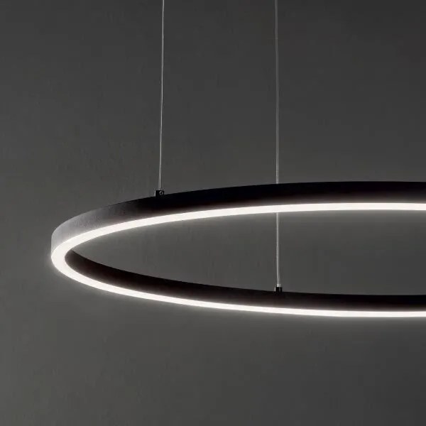IdealLux 229515 ORACLE SLIM D700mm závesné LED svietidlo 38W 4300/2220lm 3000K IP20 čierna