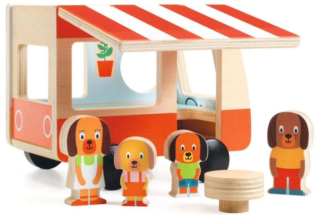 Obytné auto s medveďou rodinkou