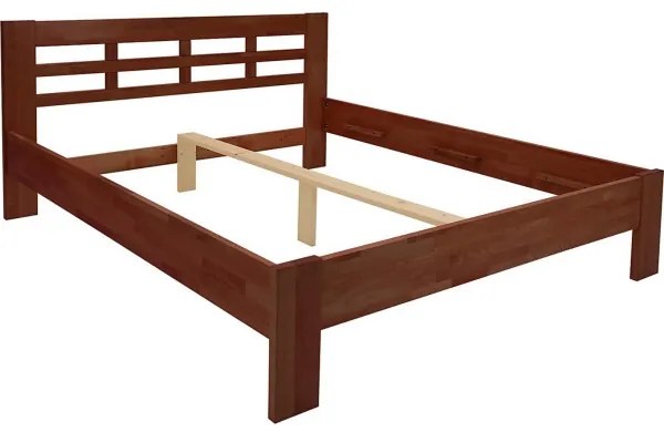 Dvojlôžková posteľ z masívu ANGELA 180x200 cm tmavý orech