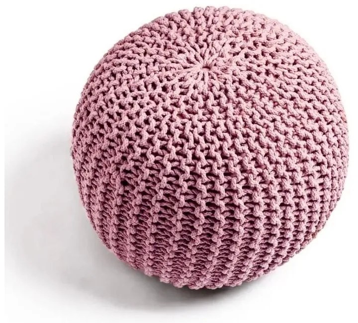 Ružový pletený taburet Jagger – Bonami Essentials