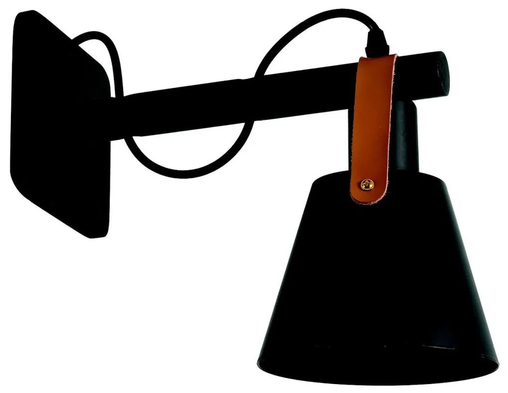 Eurolamp Nástenná lampa 1xE27/40W/230V čierna EU0037
