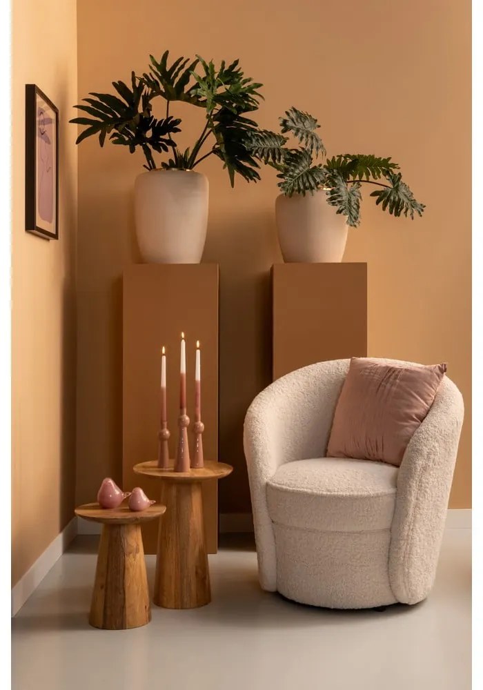 Okrúhly odkladací stolík z mangového dreva ø 30 cm Force – Leitmotiv