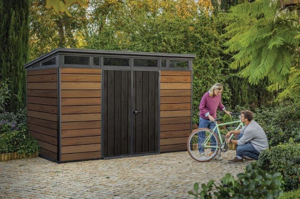 Záhradný domček Keter PENT Signature 11x7 Walnut, s podlahou