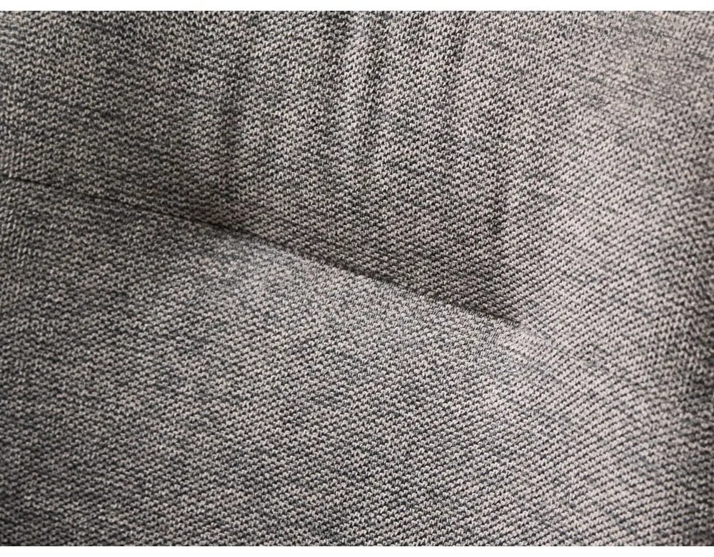 Sivé čalúnené jedálenské kreslo s podrúčkami Roxana – Unique Furniture