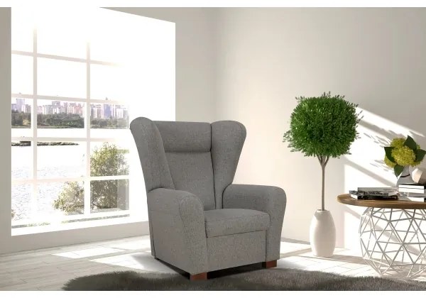 Kreslo ušiak VIVA tmavosivé