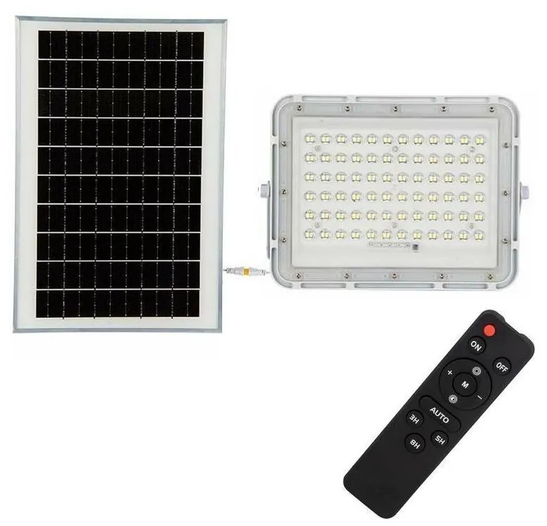 V-Tac LED Vonkajší solárny reflektor LED/15W/3,2V IP65 4000K biela + DO VT1366