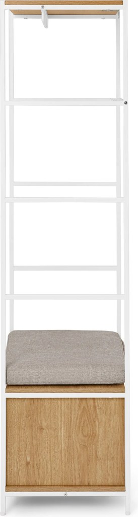 Šatníková stena »GRADE« s lavičkou a vankúšom