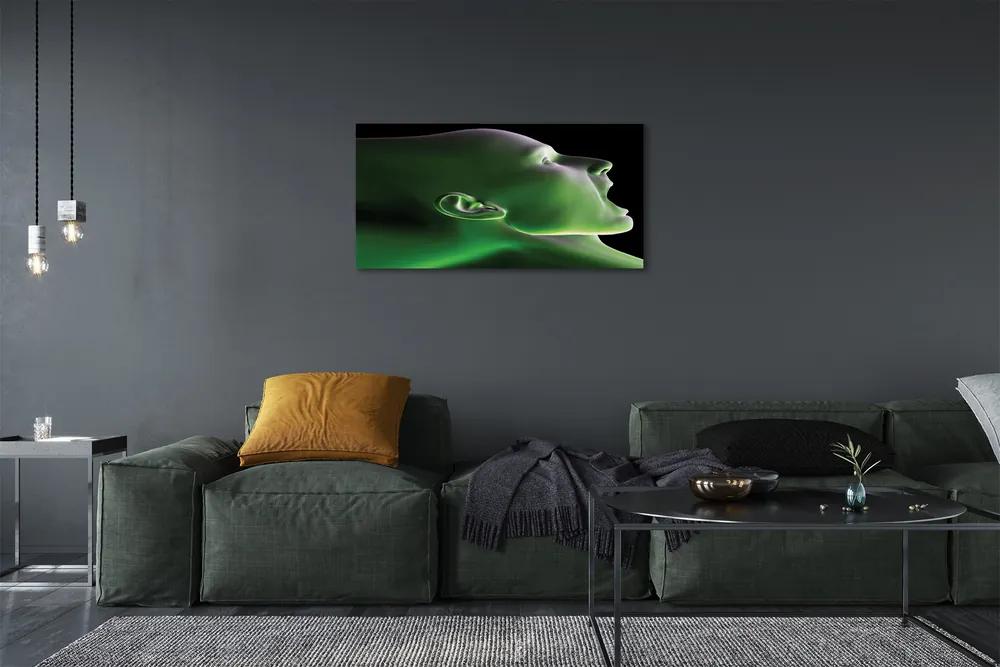 Obraz canvas V čele muž zelenú 125x50 cm
