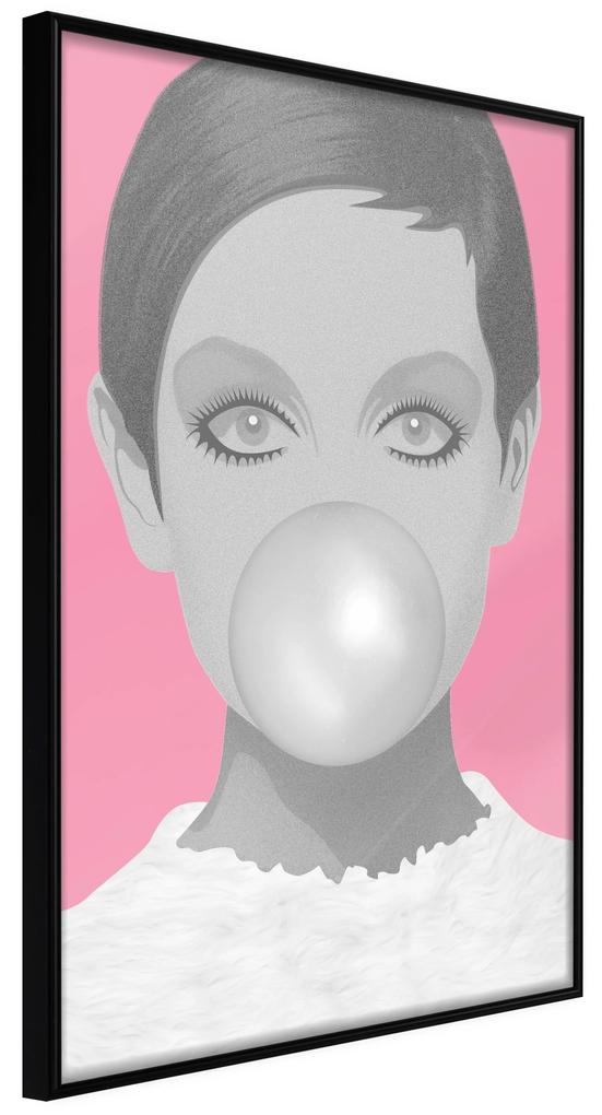Artgeist Plagát - Bubble Gum [Poster] Veľkosť: 20x30, Verzia: Čierny rám s passe-partout