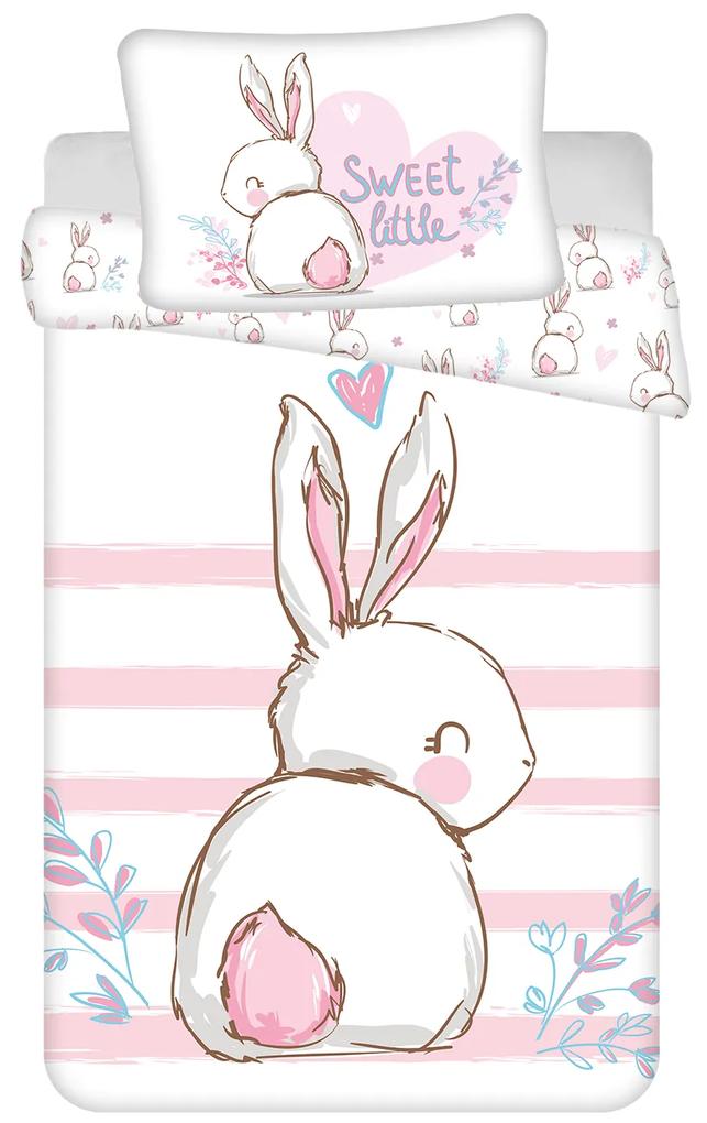 Jerry Fabrics Obliečky do postieľky 100x135 + 40x60 cm - Zajačik "Sweet"