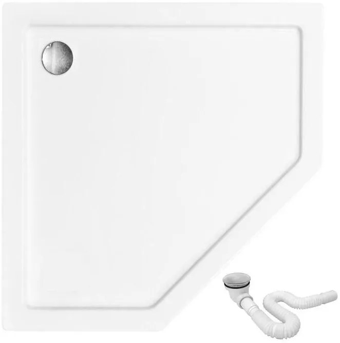 Rea Axin, sprchovací kút 90x90x195 cm + biela sprchová vanička Diamond, KPL-K8779