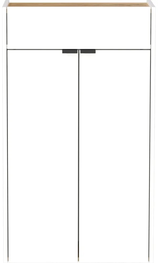 Biela skrinka v dekore duba 56x97x22 cm Ameca – Germania