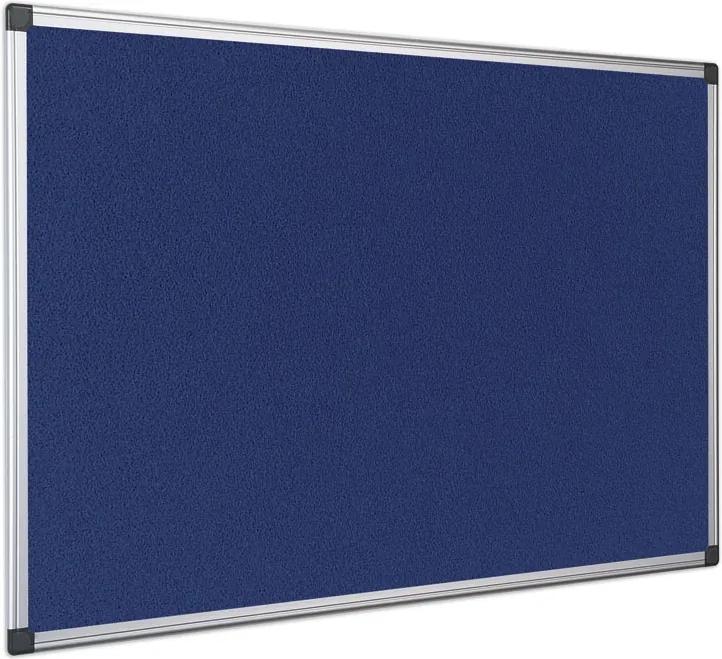 Bi-Office Textilná tabuľa, modrá, 1800 x 1200 mm
