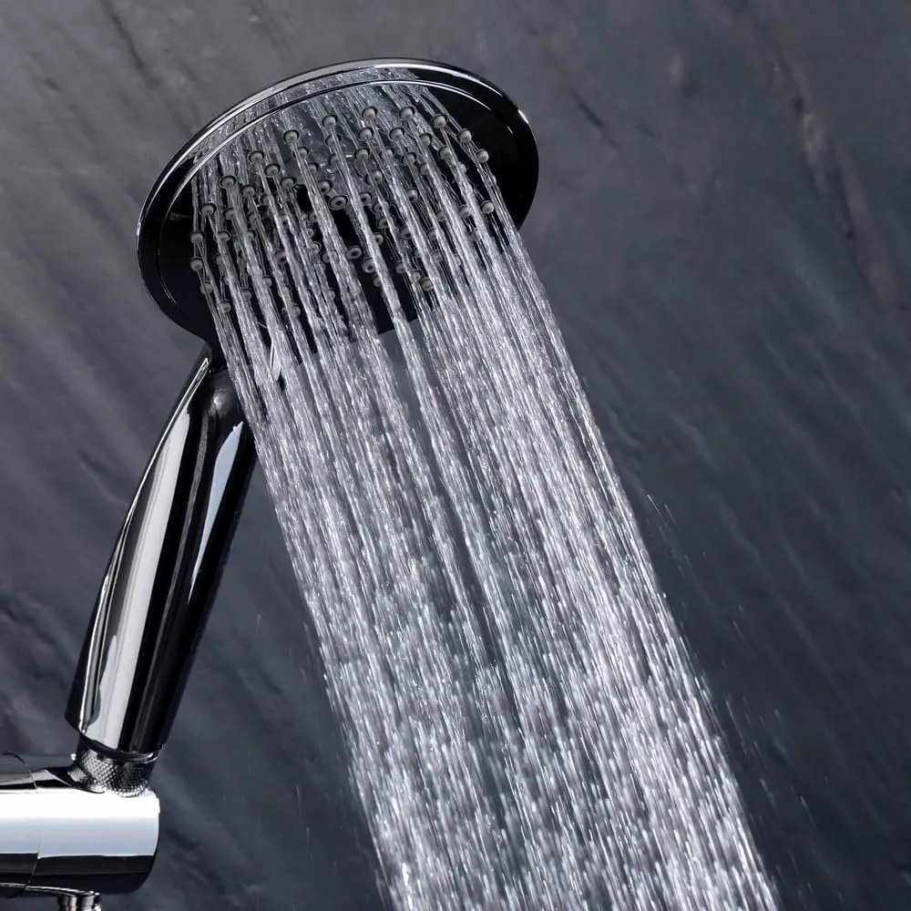 Plastová sprchová súprava v matne striebornej farbe s ručnou sprchou 70 cm Hydro – douceur d'intérieur