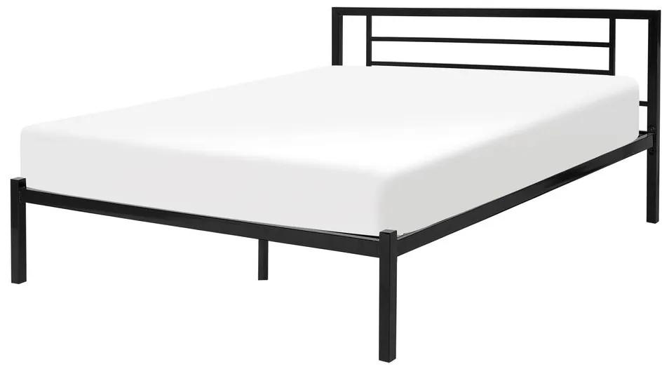 Manželská posteľ 140 cm Cush (čierna) (s roštom). Vlastná spoľahlivá doprava až k Vám domov. 1078519