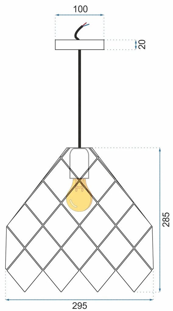 Toolight Toolight, závesná kovová stropná lampa 1xE27 APP338-1CP, čierna, OSW-05019