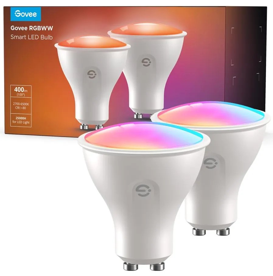 SADA 2x LED RGBWW Stmievateľná žiarovka GU10/4,8W/230V 2700-6500K Wi-Fi - Govee