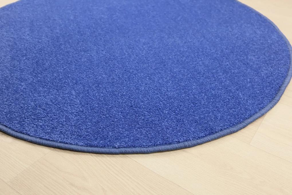 Vopi koberce Kusový koberec Eton modrý 82 kruh - 160x160 (priemer) kruh cm
