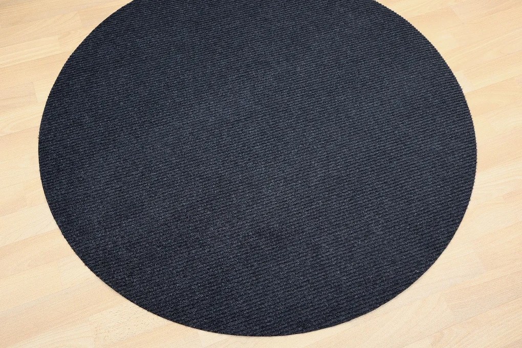Kusový koberec Quick step antracit kruh, 100x100 (priemer) kruh, šedá, chodba / predsieň, Vopi