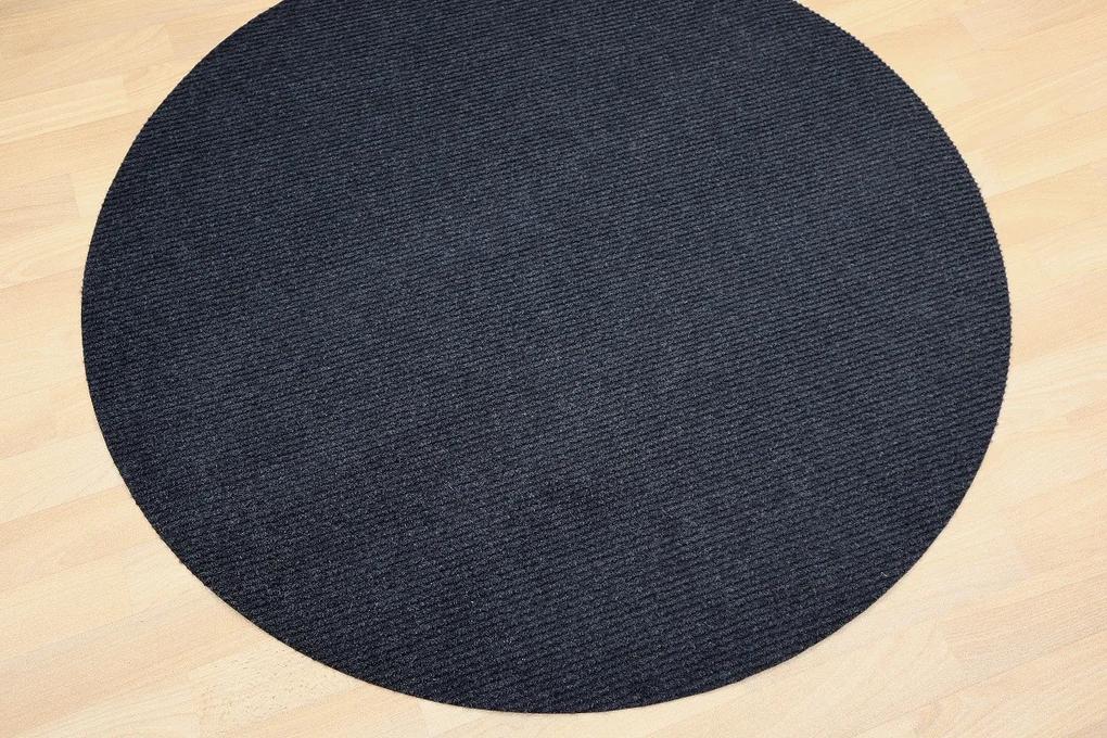 Vopi koberce Kusový koberec Quick step antracit kruh - 120x120 (priemer) kruh cm