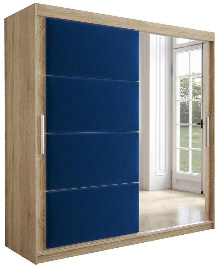 Skriňa Tapi 200 Dub Sonoma/Modrá