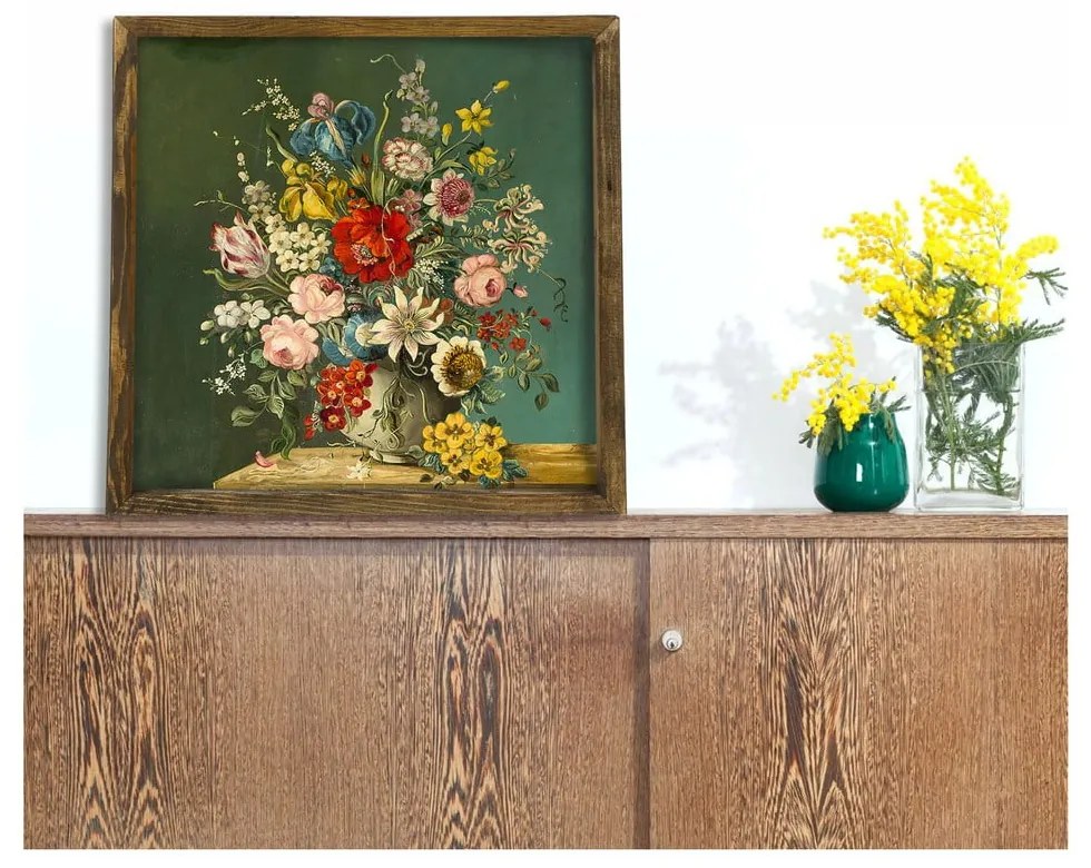 Nástenný obraz Vintage Flowers, 50 × 50 cm