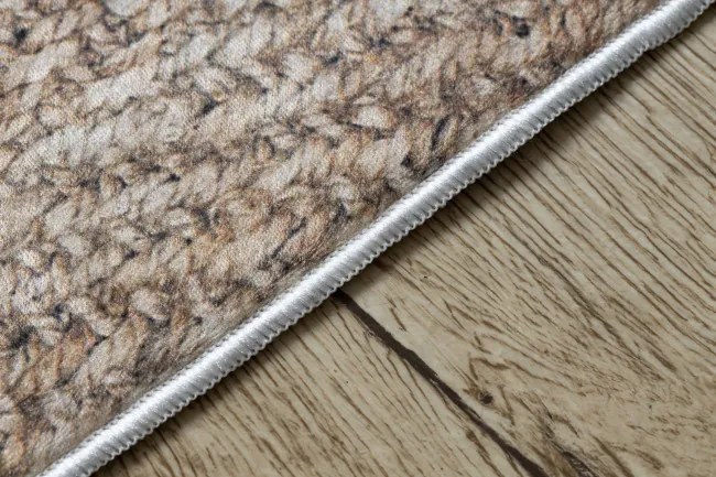 Koberec protišmykový ANDRE 1577 Jodelka, chevron - béžový