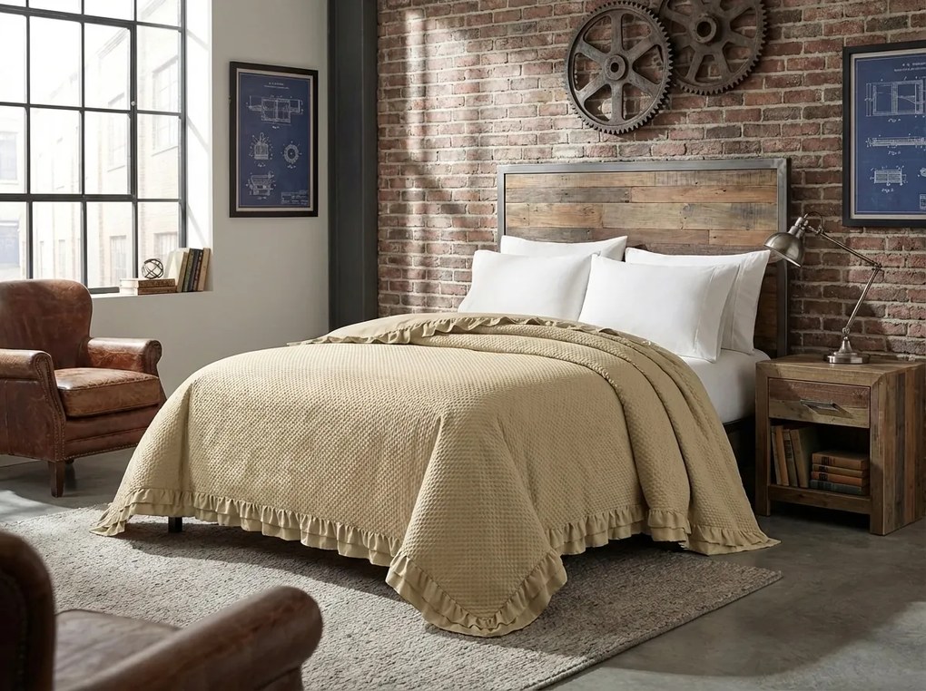 Prehoz na posteľ MONTEGO, béžový Rozmer: 220 x 240 cm