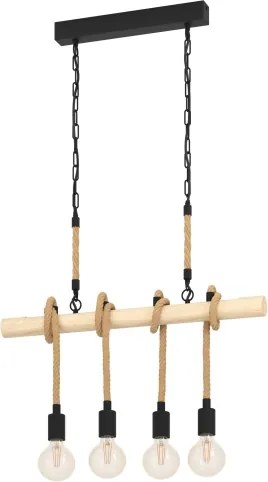 Eglo 43318 - Luster na reťazi YOUNGSTOWN 4xE27/40W/230V