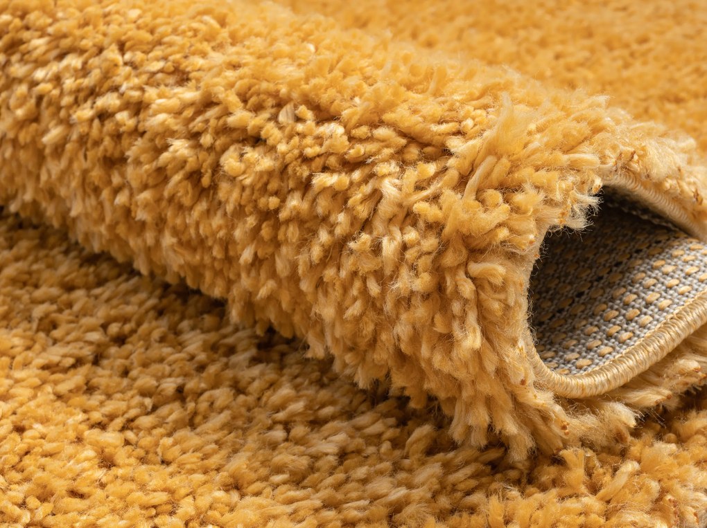 Kusový koberec My Shaggy goldgelb, 200x290, žltá, chodba / predsieň, My Flair