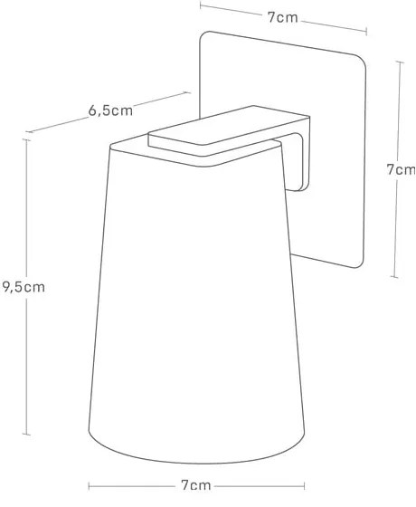 Biely plastový držiak s téglikom Film Hook – YAMAZAKI