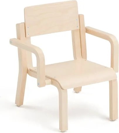 Detská stolička DANTE, s podrúčkami, výška 260 mm, breza