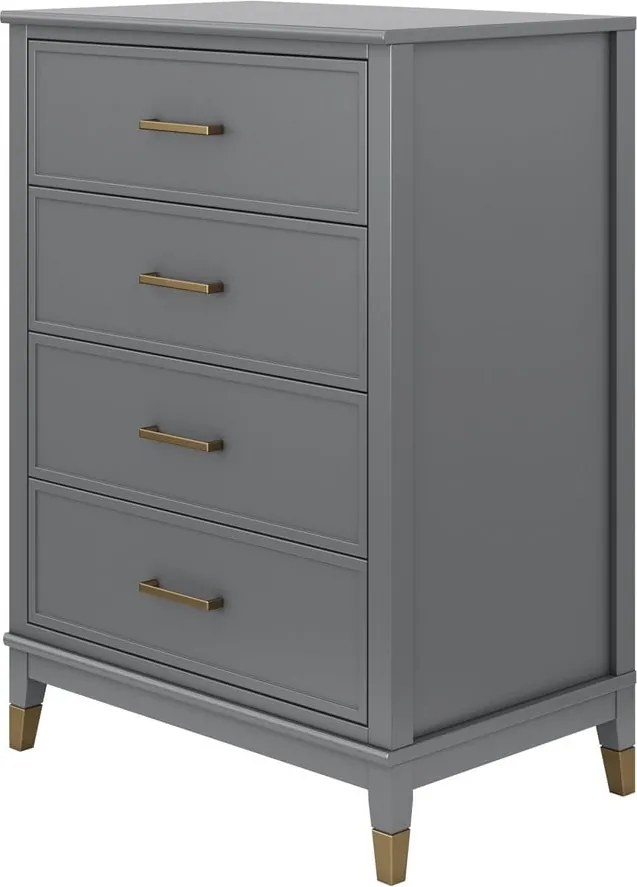 Sivá komoda CosmoLiving by Cosmopolitan Westerleigh, 75 x 106 cm