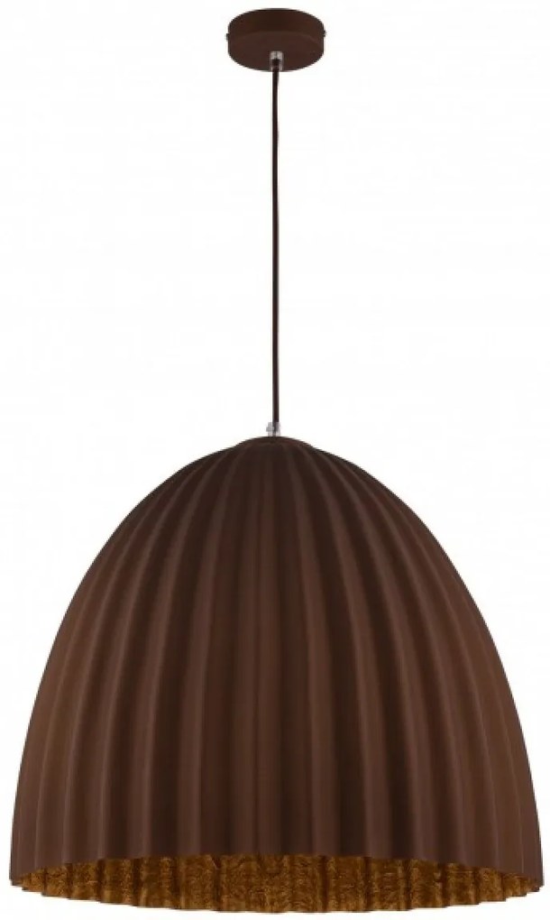 SIGMA Závesné moderné osvetlenie TELMA, 1xE27, 60W, 51cm, okrúhle, hnedé, mosadzné