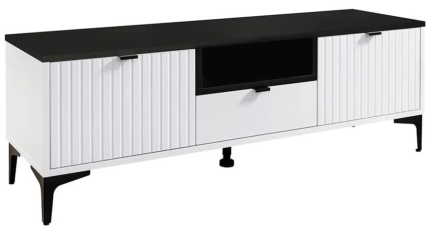 TV Stolík Fabio 2D1S doska čierna