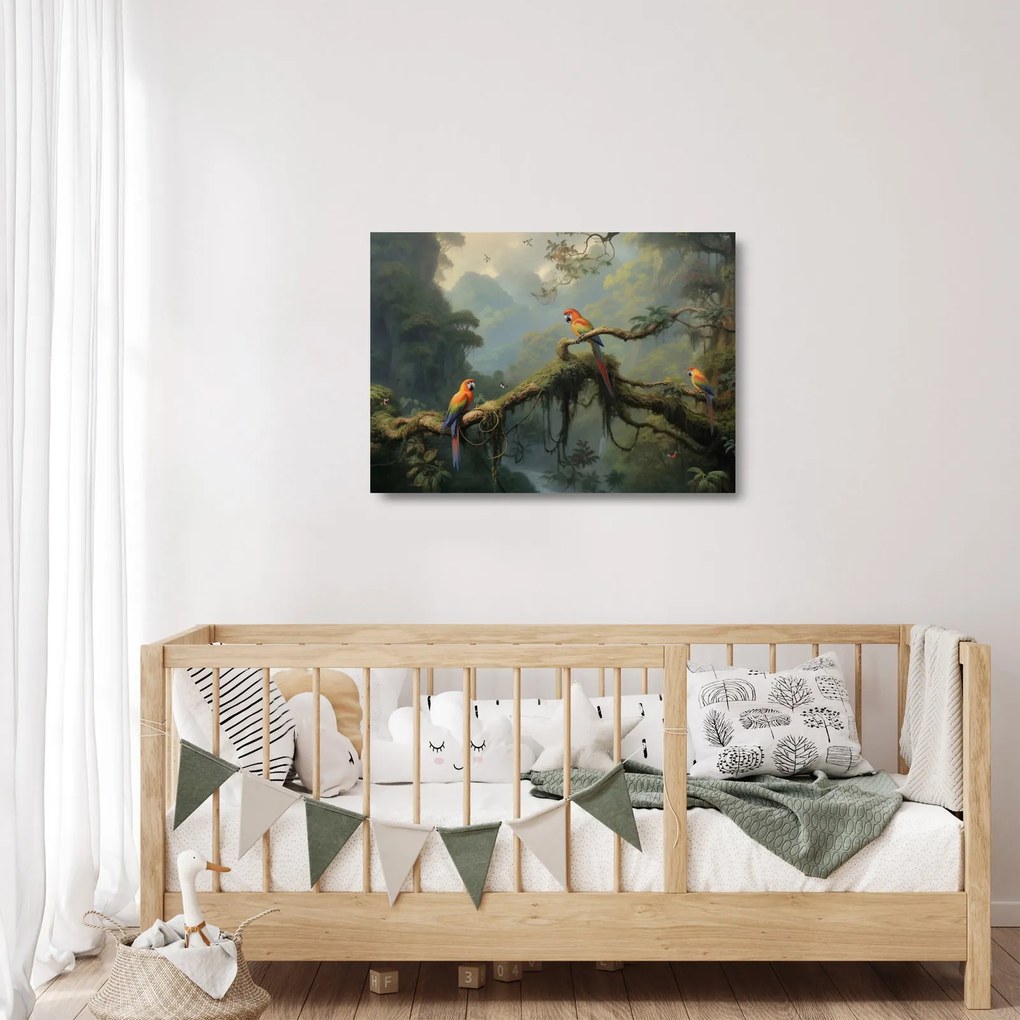 Sklenený obraz - Tropický les (70x50 cm)