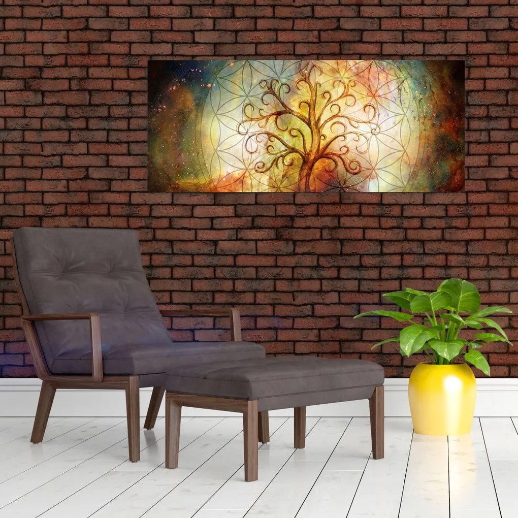 Abstraktný obraz stromu (120x50 cm)