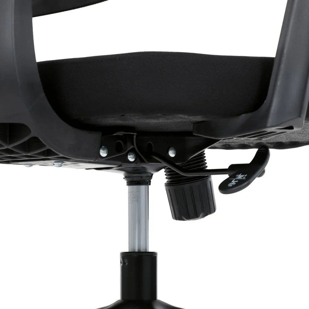 Kancelárska ergonomická stolička GRANT — sieť, látka, čierna / sivá